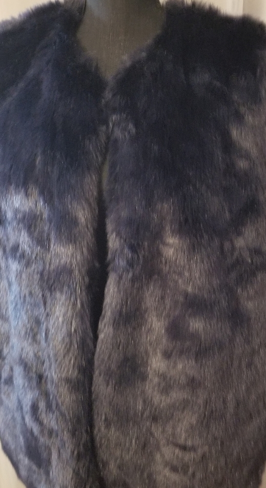A new Day Fun Fur Vest... Blueish Purple